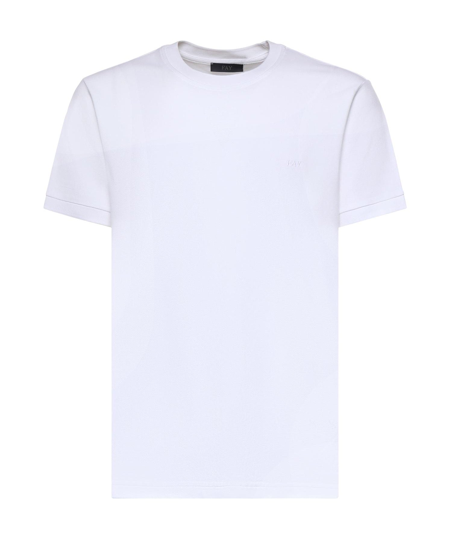 T-shirt in piquet di cotone NPMB352136TZEF B001 FAY 