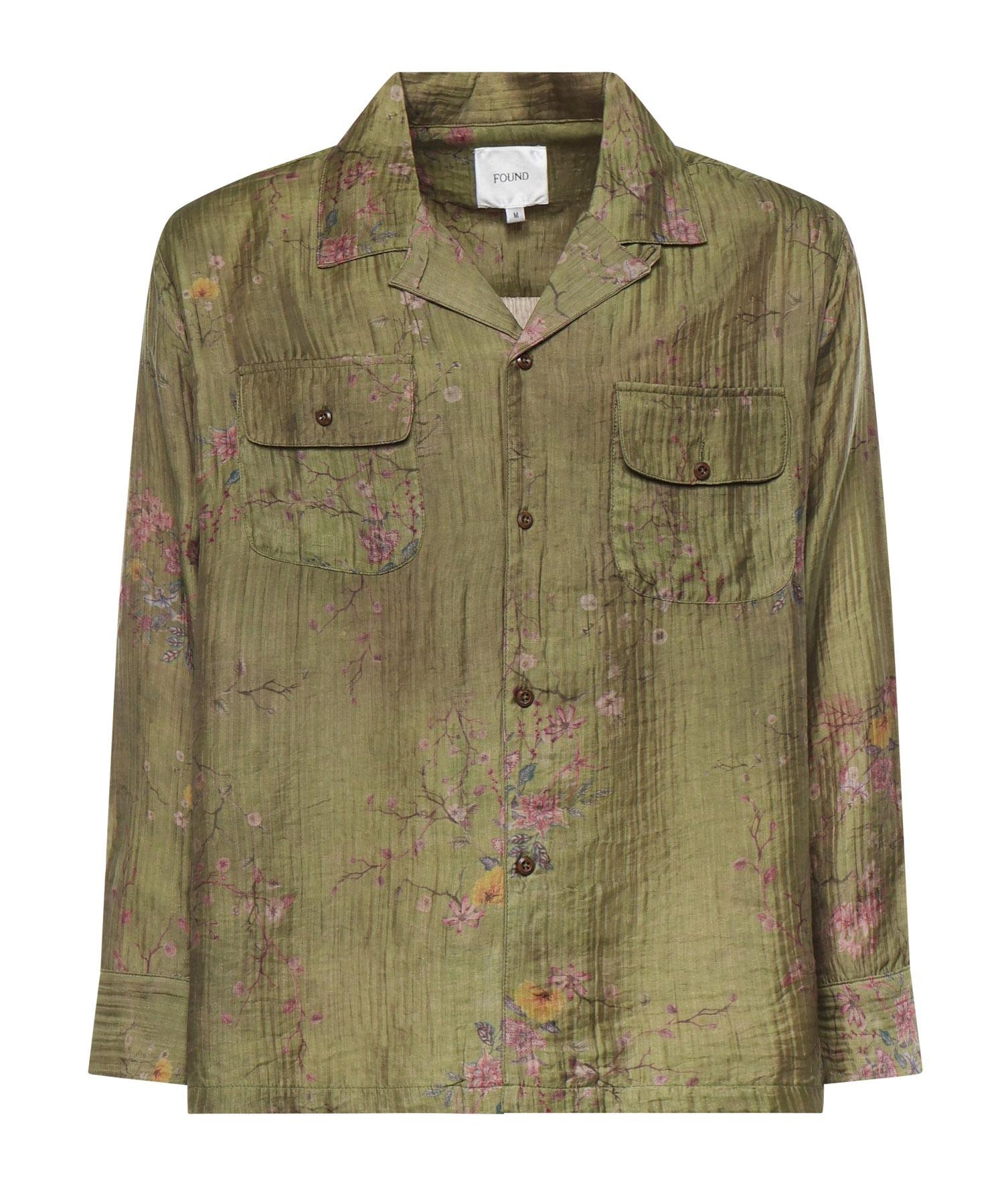 Camicia Floral Camp in misto viscosa<BR/><BR/> FOSS26SR01313 0480 FOUND 