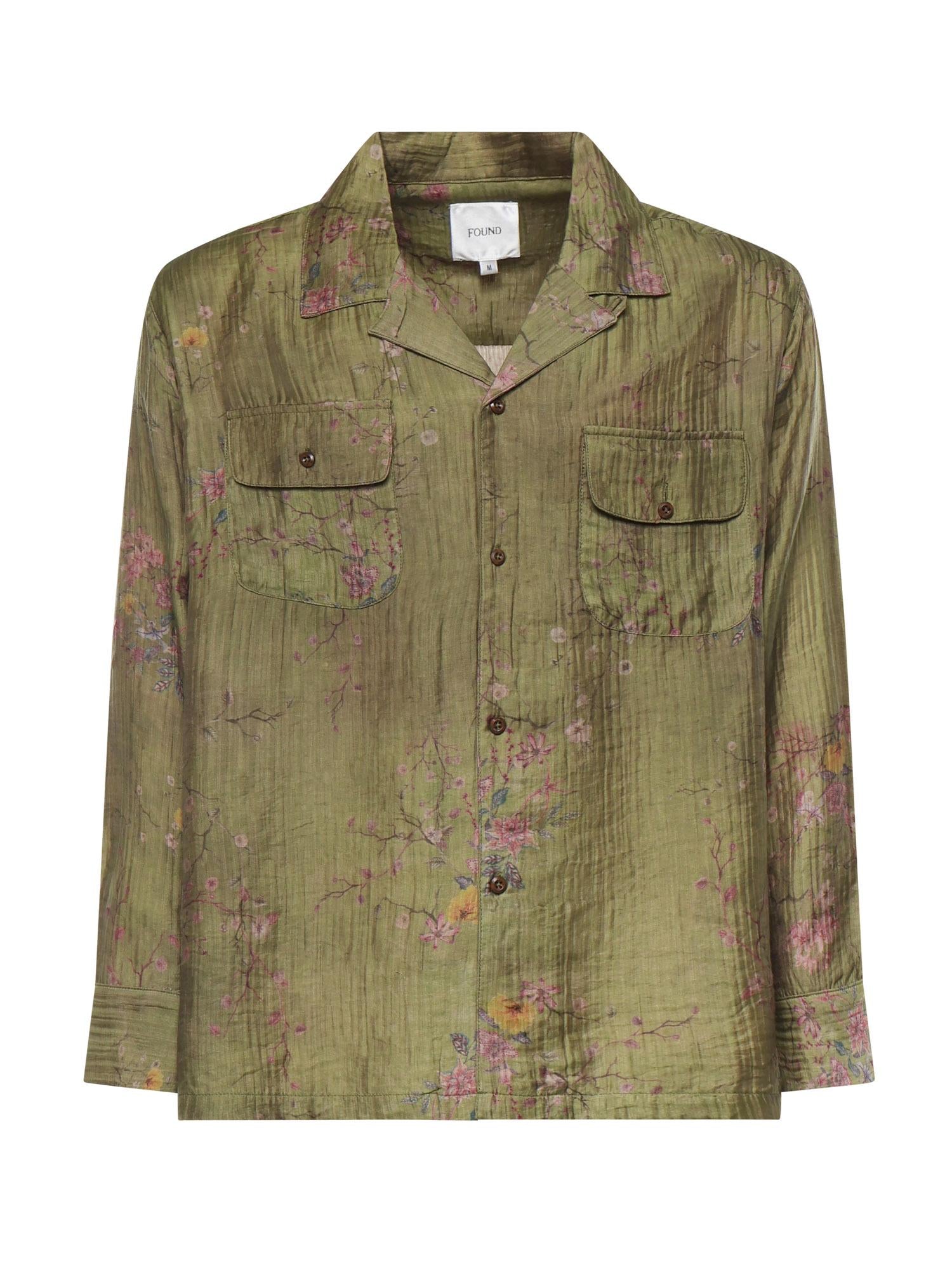 Camicia Floral Camp in misto viscosa<BR/><BR/> FOSS26SR01313 0480 FOUND 