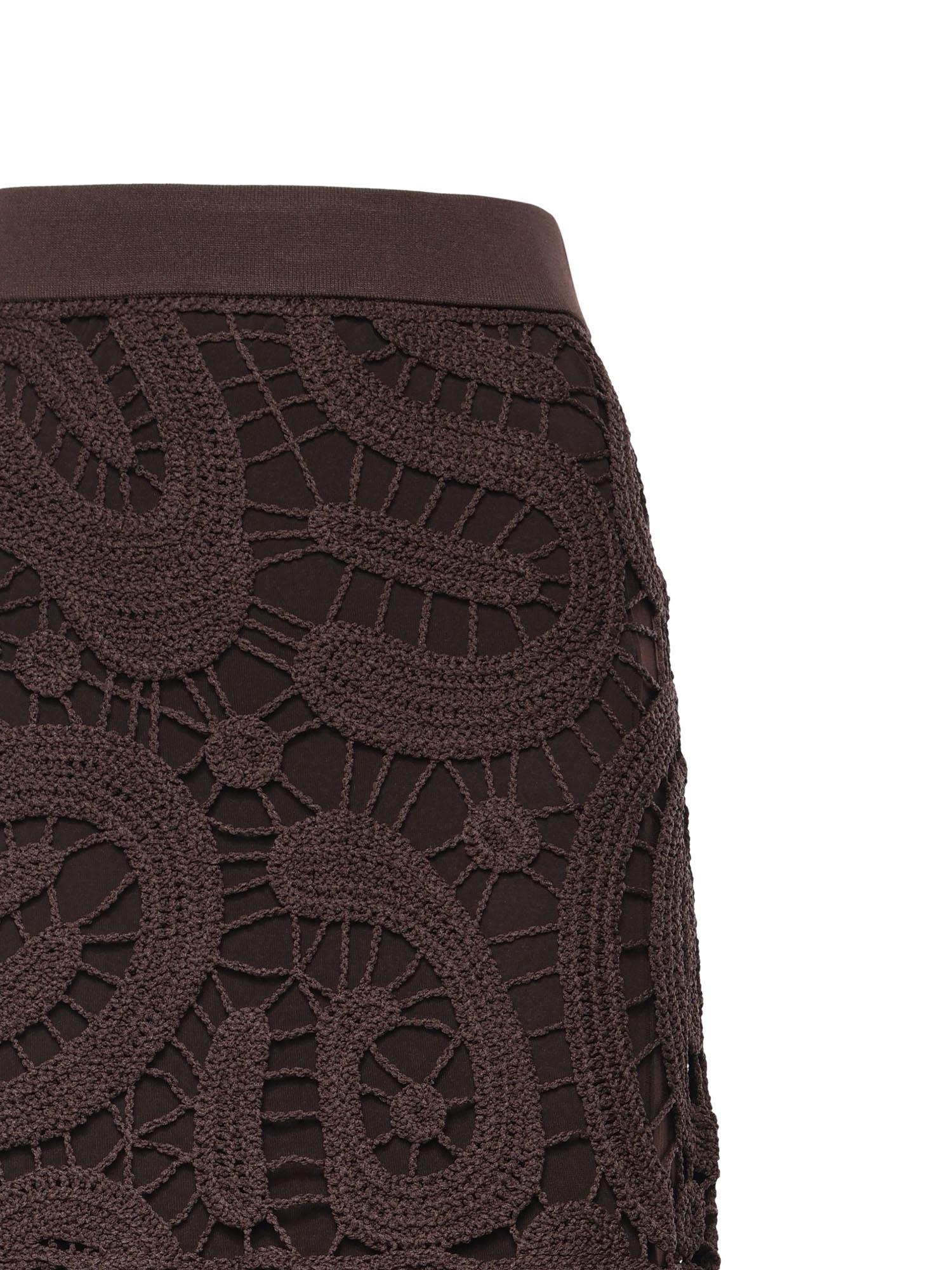 Gonna midi in crochet geometrico 106353 A354M05 PINKO 