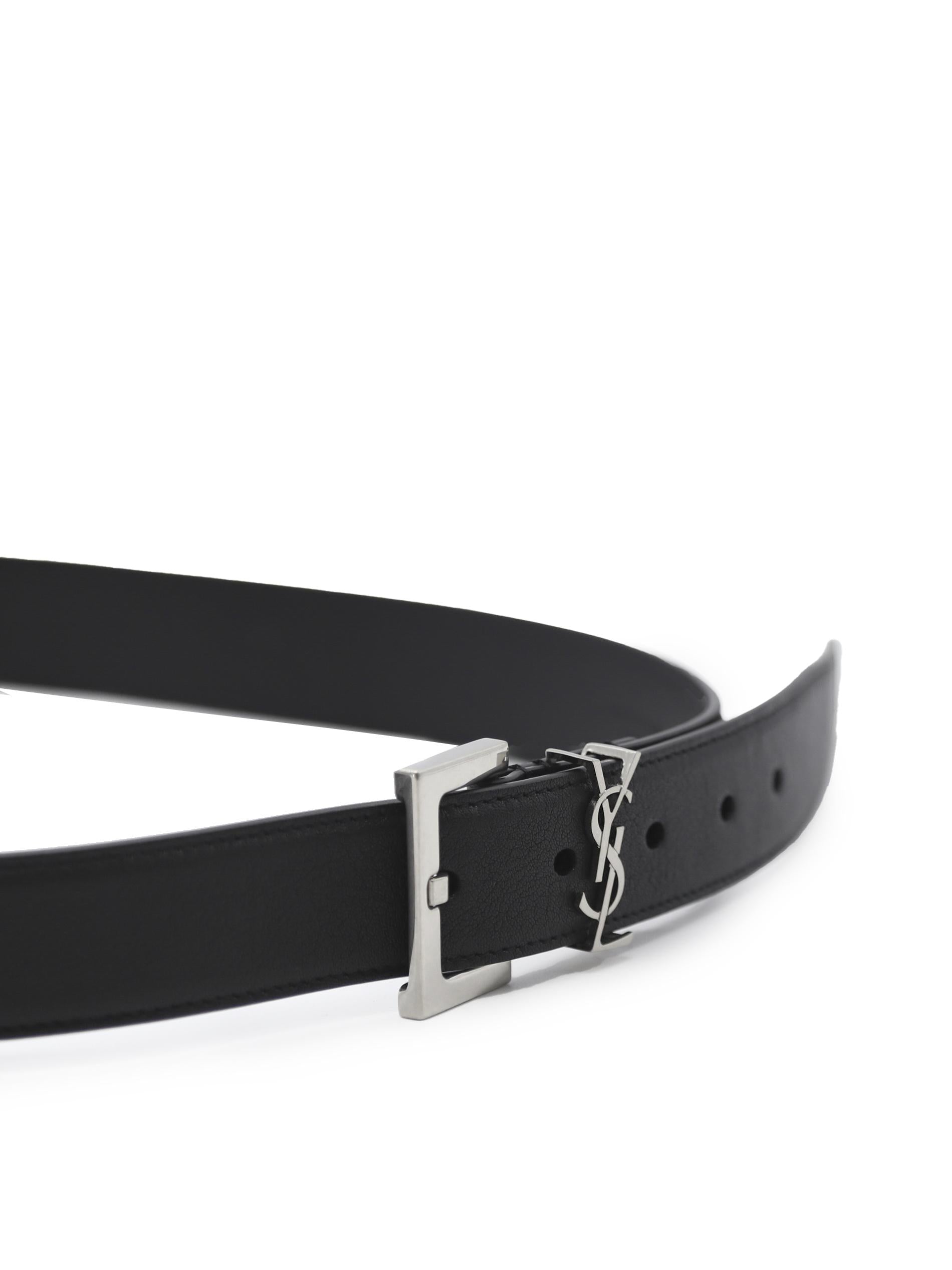 Cintura cassandre in pelle liscia<BR/> 634440 BRM0E1000 SAINT LAURENT 