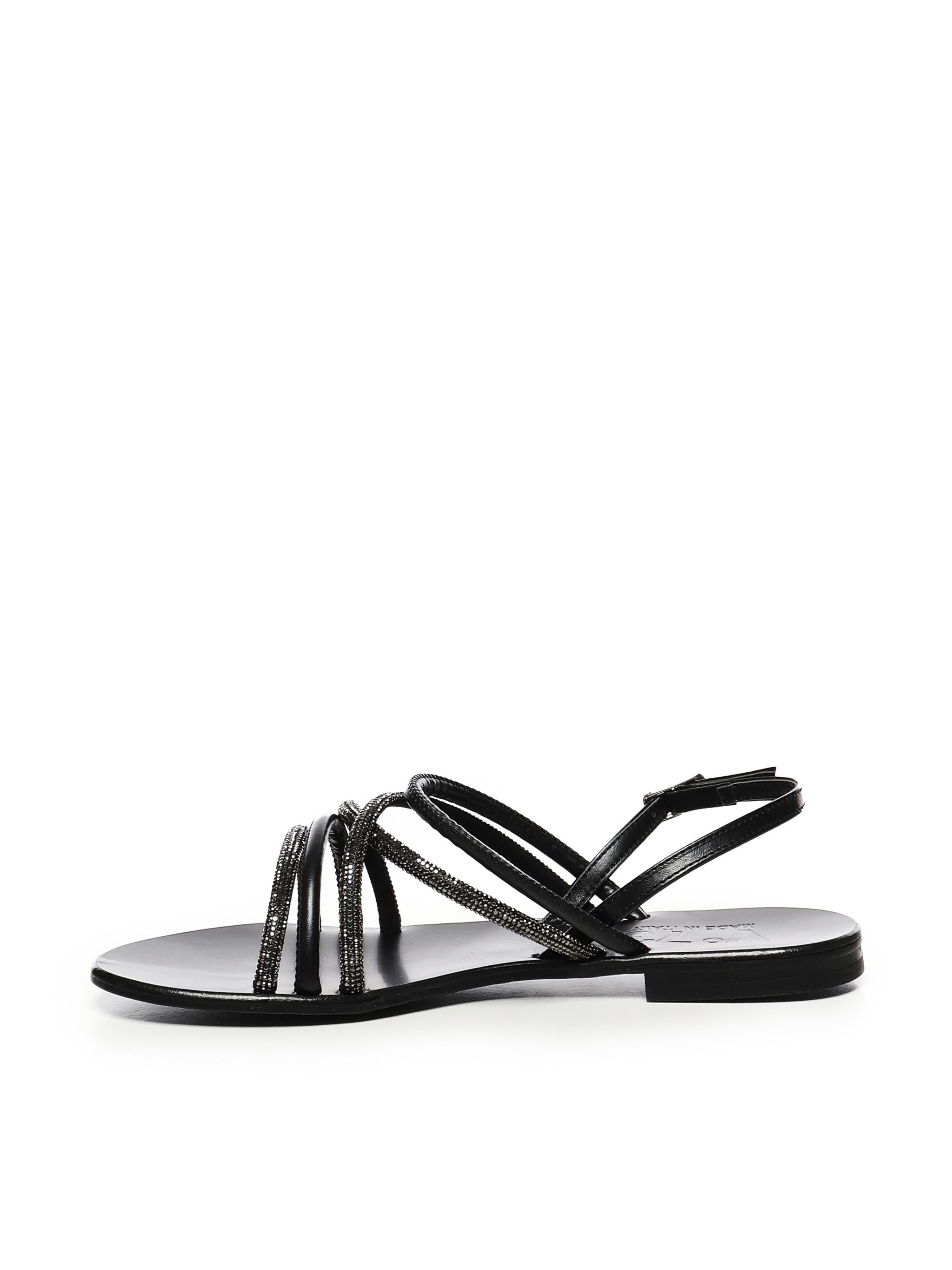 Sandali Fredy con strass 73SC8V501STR FREDYNERO/ARGENTO V° 73 