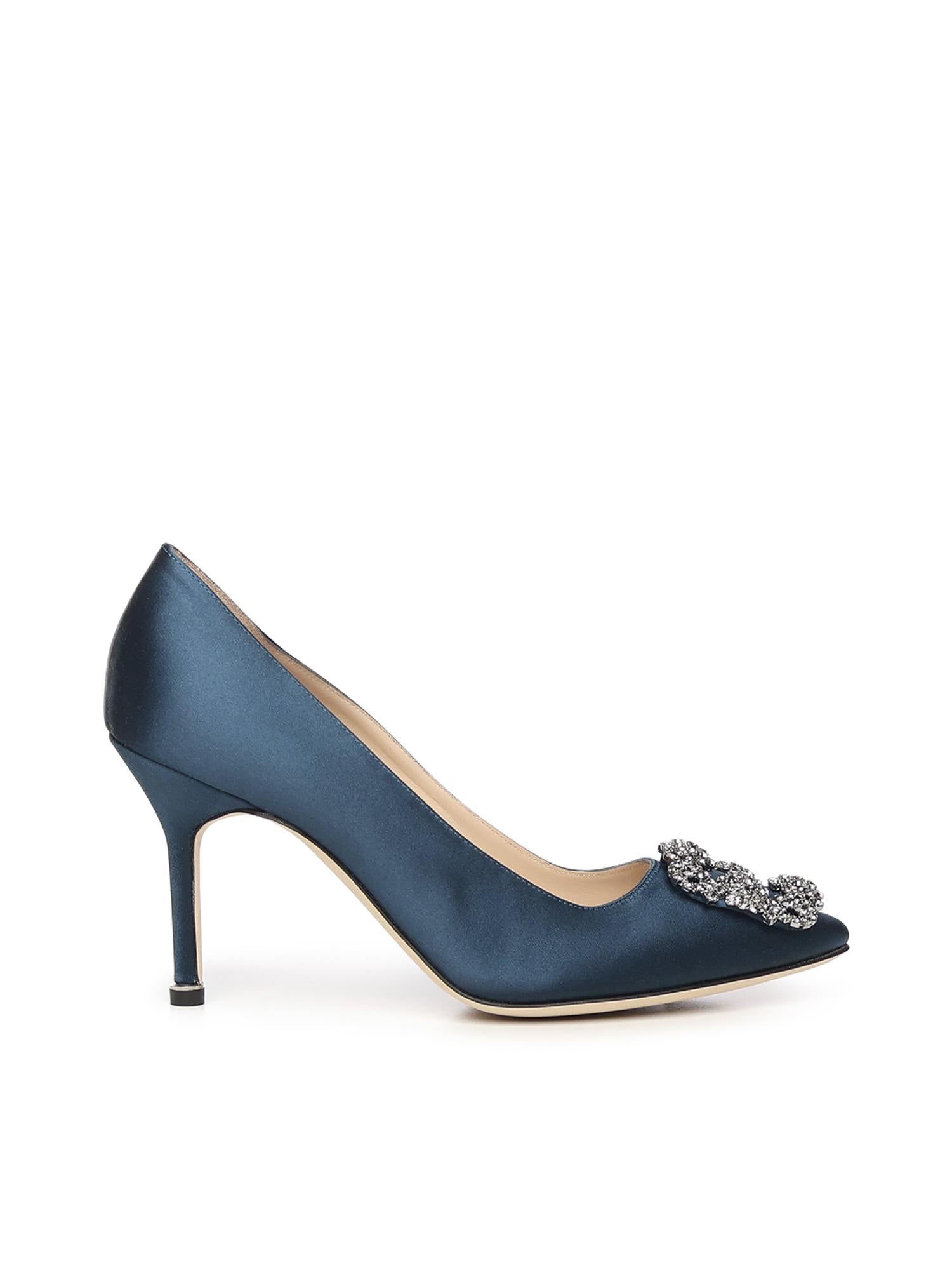 Décolleté Hangisi in raso 9XX0663 4029 MANOLO BLAHNIK 