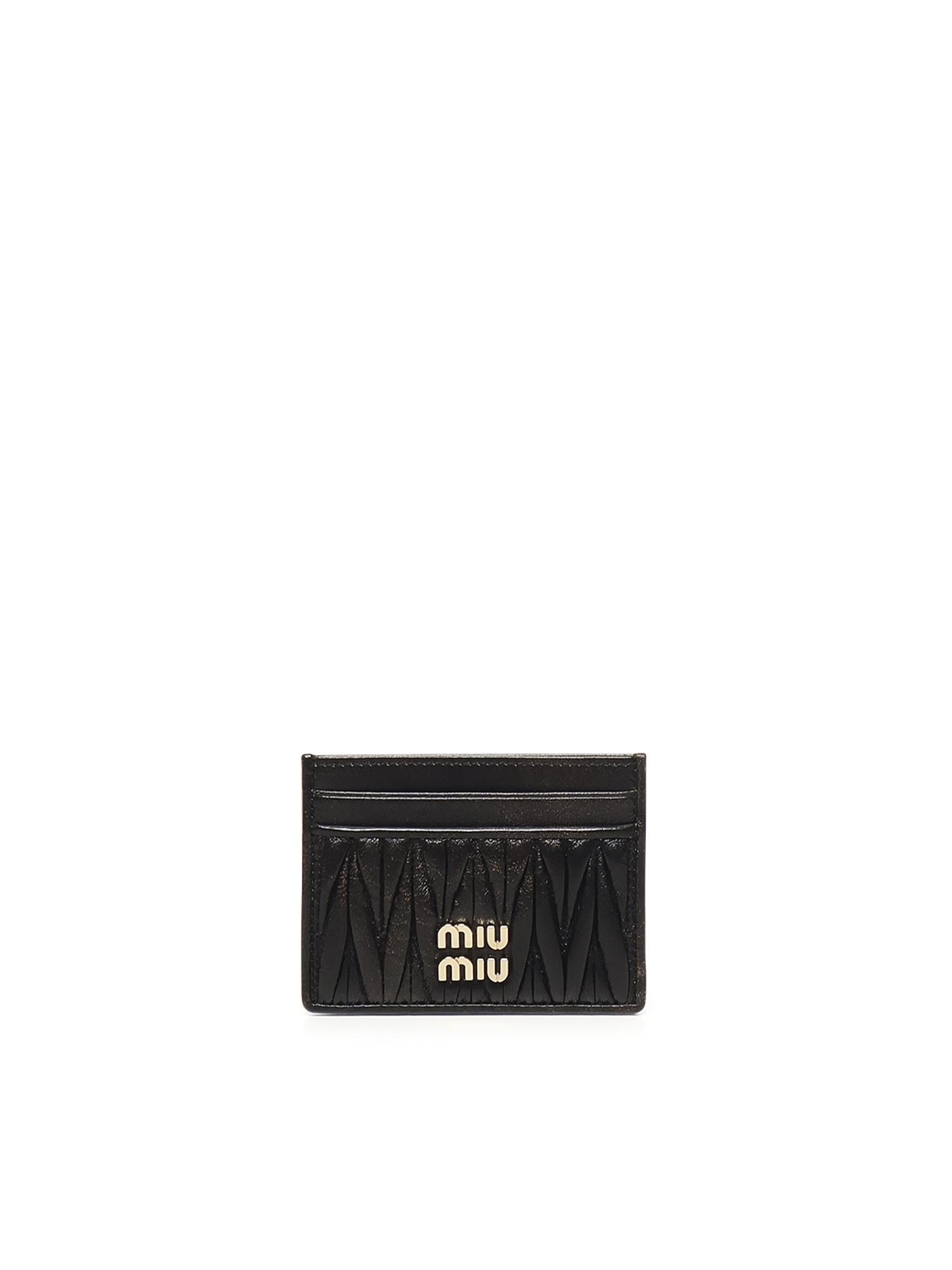 Portacarte in nappa matelassé 5MC076 AF6QF0201 MIU MIU 