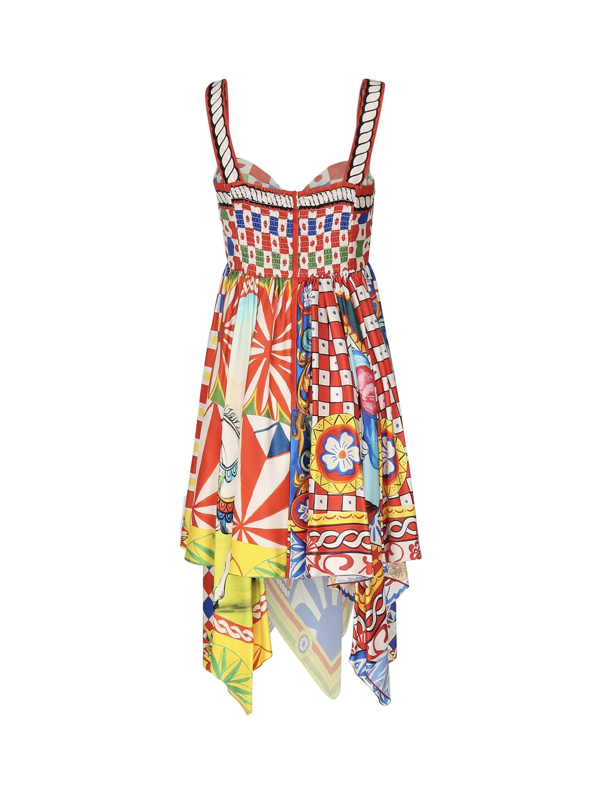 Abito con stampa Carretto in seta F6J1ST GDS12HH96D DOLCE & GABBANA 