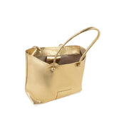 Borsa shopping in pelle con logo 73BP9VT01 LOLLI POPPOP GOLD V° 73 