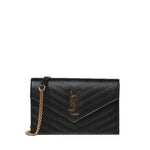 Pochette Envelope con catena Cassandre in pelle grain de poudre 857605 BOW011000 SAINT LAURENT 