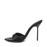 Mules Lidia in raso PX836XTSAT BLACK PARIS TEXAS 