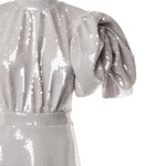 Abito midi a palloncino con paillettes 113871 039 ROTATE 