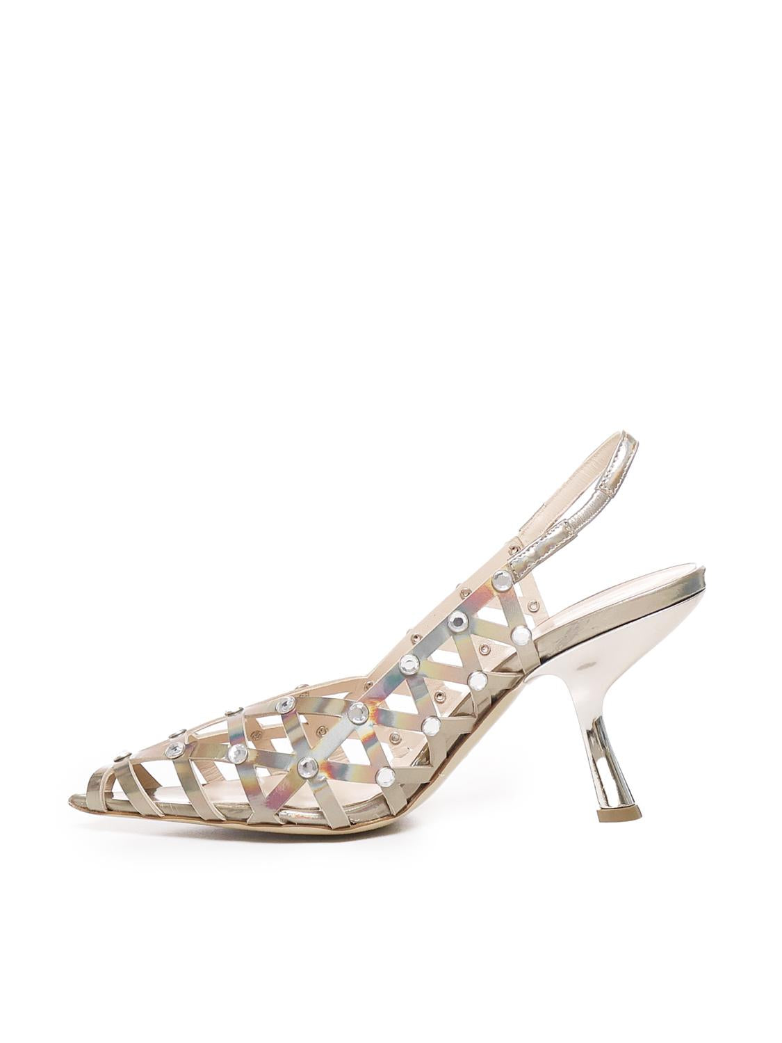Décolleté in pelle metallizzata CHARLIE S2402 IRIDEALBA ALCHIMIA 