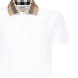 Polo con colletto Check in cotone 8071621 A1464 BURBERRY 