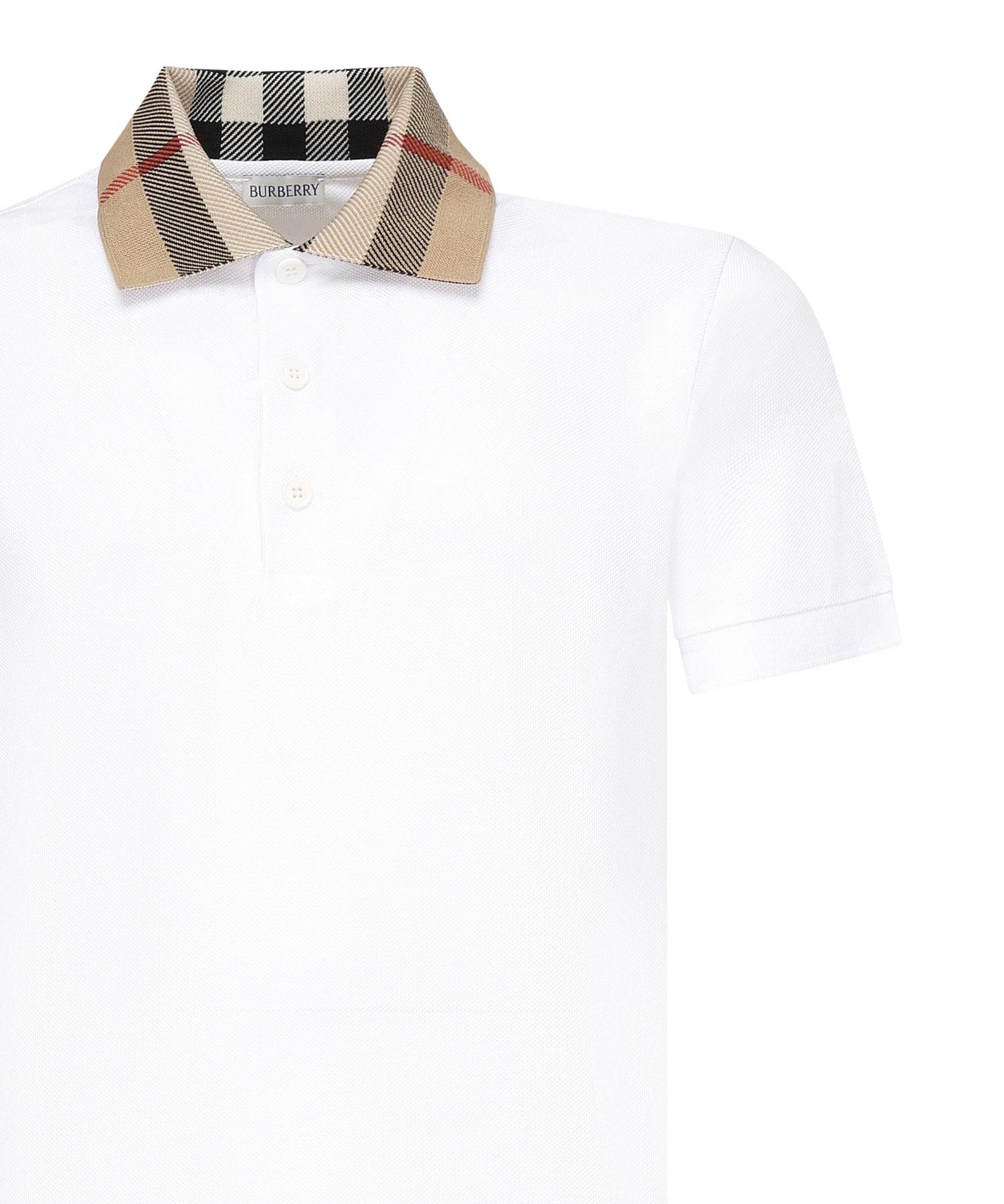 Polo con colletto Check in cotone 8071621 A1464 BURBERRY 