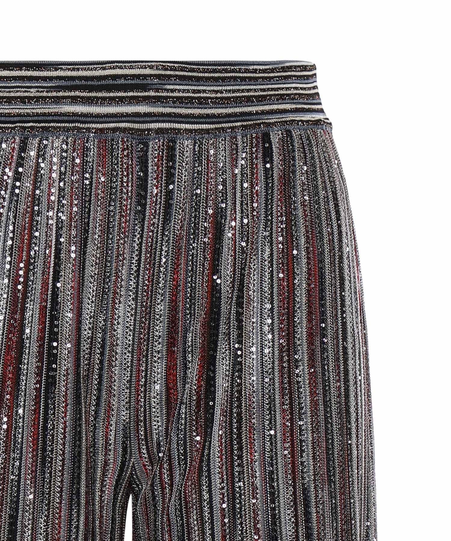 Pantaloni in misto viscosa a costine con paillettes DS26SI0N BK01H1SMSMB MISSONI 