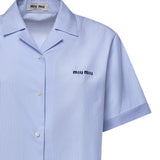 Camicia in vichy con logo MK2048 197IF0UB3 MIU MIU 
