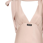Abito lungo in satin MF5894 1254F0924 MIU MIU 
