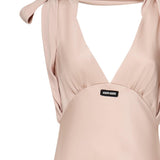 Abito lungo in satin MF5894 1254F0924 MIU MIU 