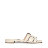 Sandali flat Holly in pelle 755Z10VK OFF WHITE BIBI LOU 