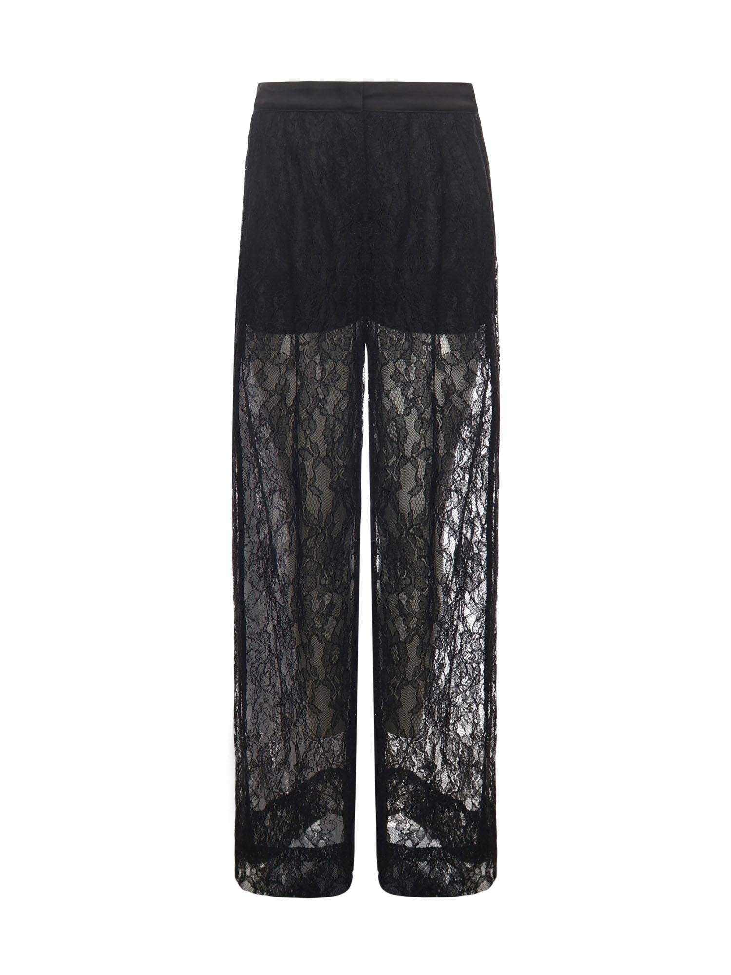 Pantaloni ampi in pizzo 105501 A2R7Z99 PINKO 