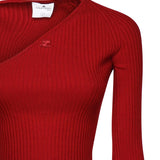 Top in maglia coste con cut-out 424MT0364FI0001 4031 COURREGES 