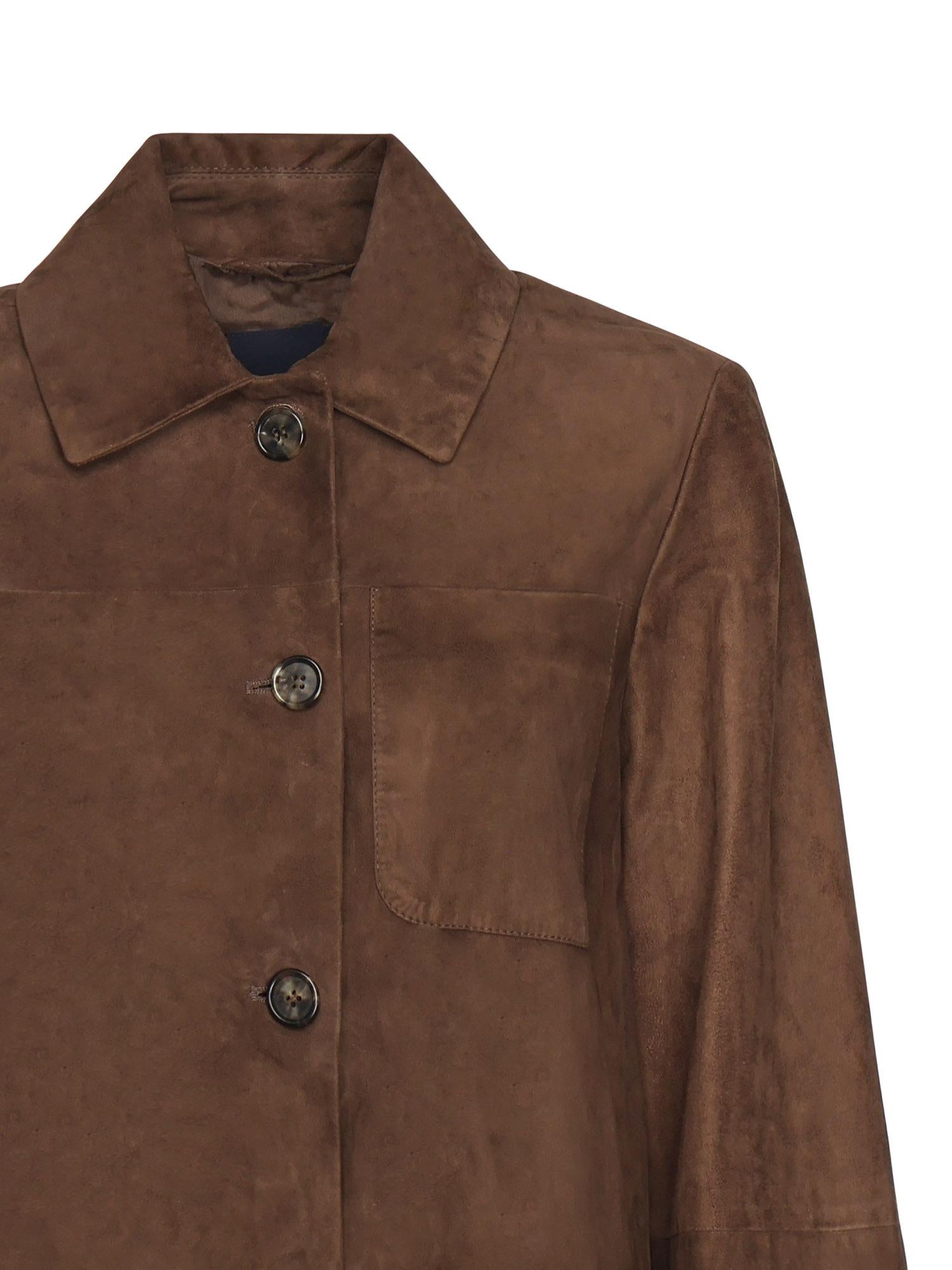 Giacca a camicia in suede 2529446021600 001 'S MAX MARA 