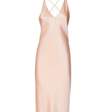 Abito sottoveste in seta di soia 797614 Y001W5697 SAINT LAURENT 