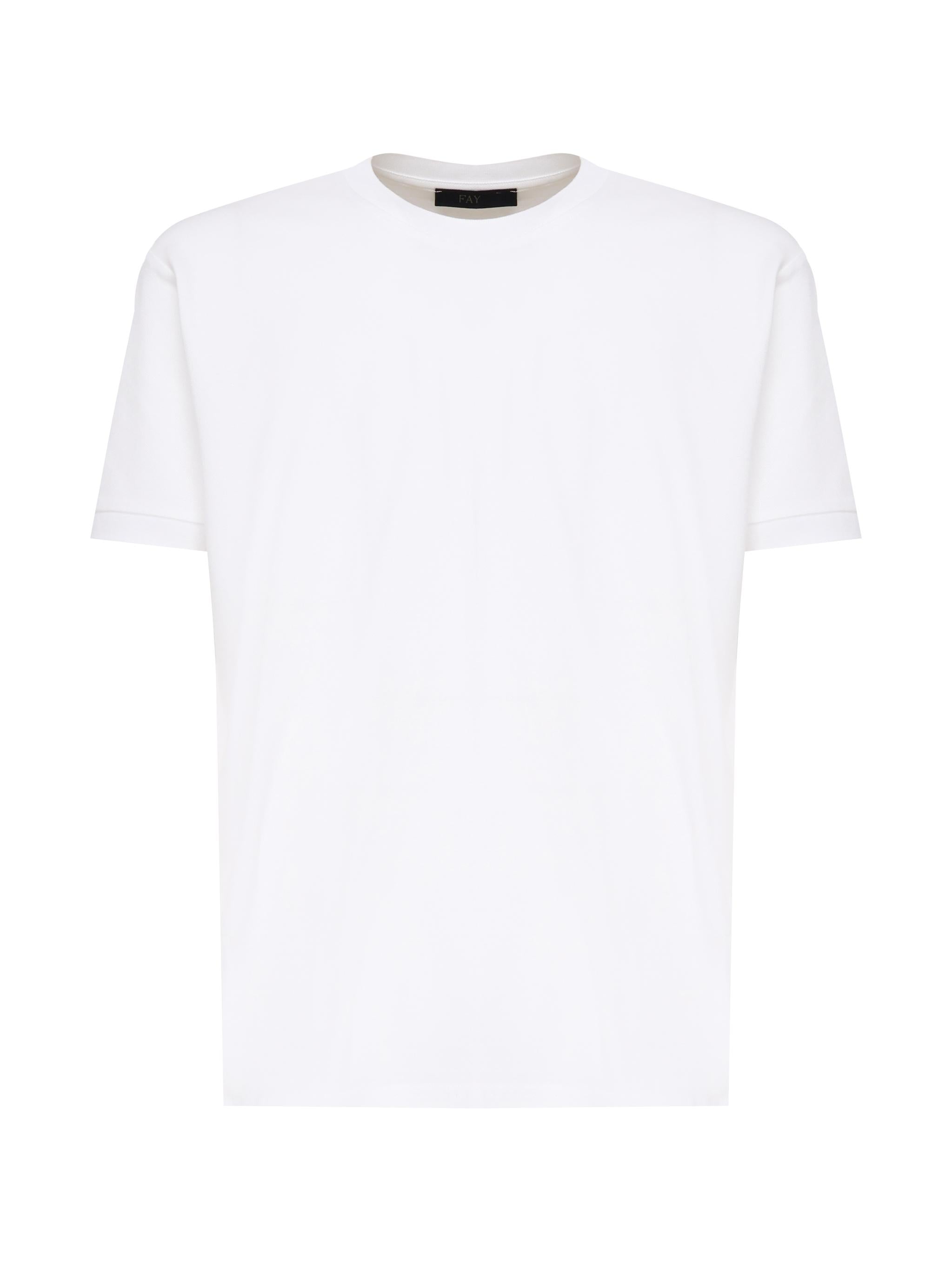 T-shirt in piqué NPMB350136STDW B001 FAY 