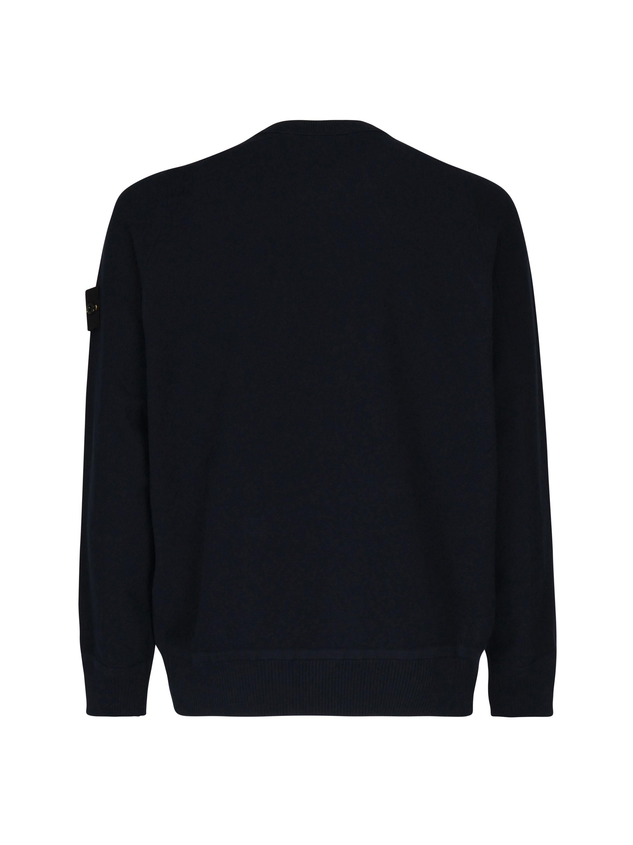 Maglione girocollo dal taglio ampio con dettagli a coste K1S155100036 S00B5V0020 STONE ISLAND 