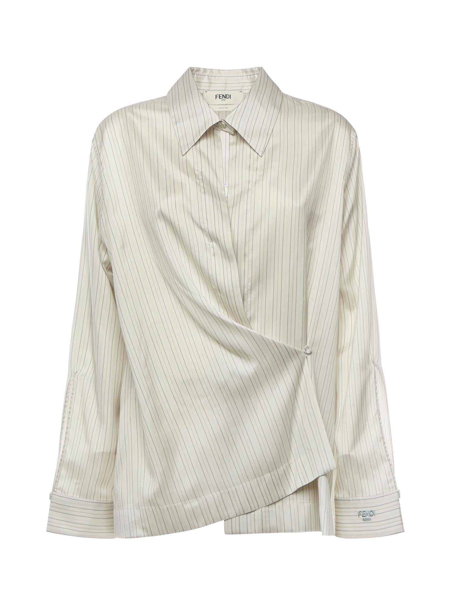 Camicia in seta a righe FS8287 AYNPF1T6E FENDI 