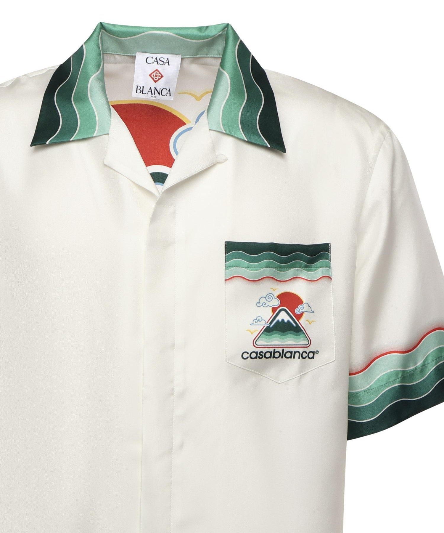 Camicia in seta Montagne Ondulee MPF25SH003 05 CASABLANCA 