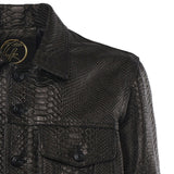 Giubbotto Julius in pelle<BR/> JULIUS CAESAR PITONENERO GIULIANO GALIANO 