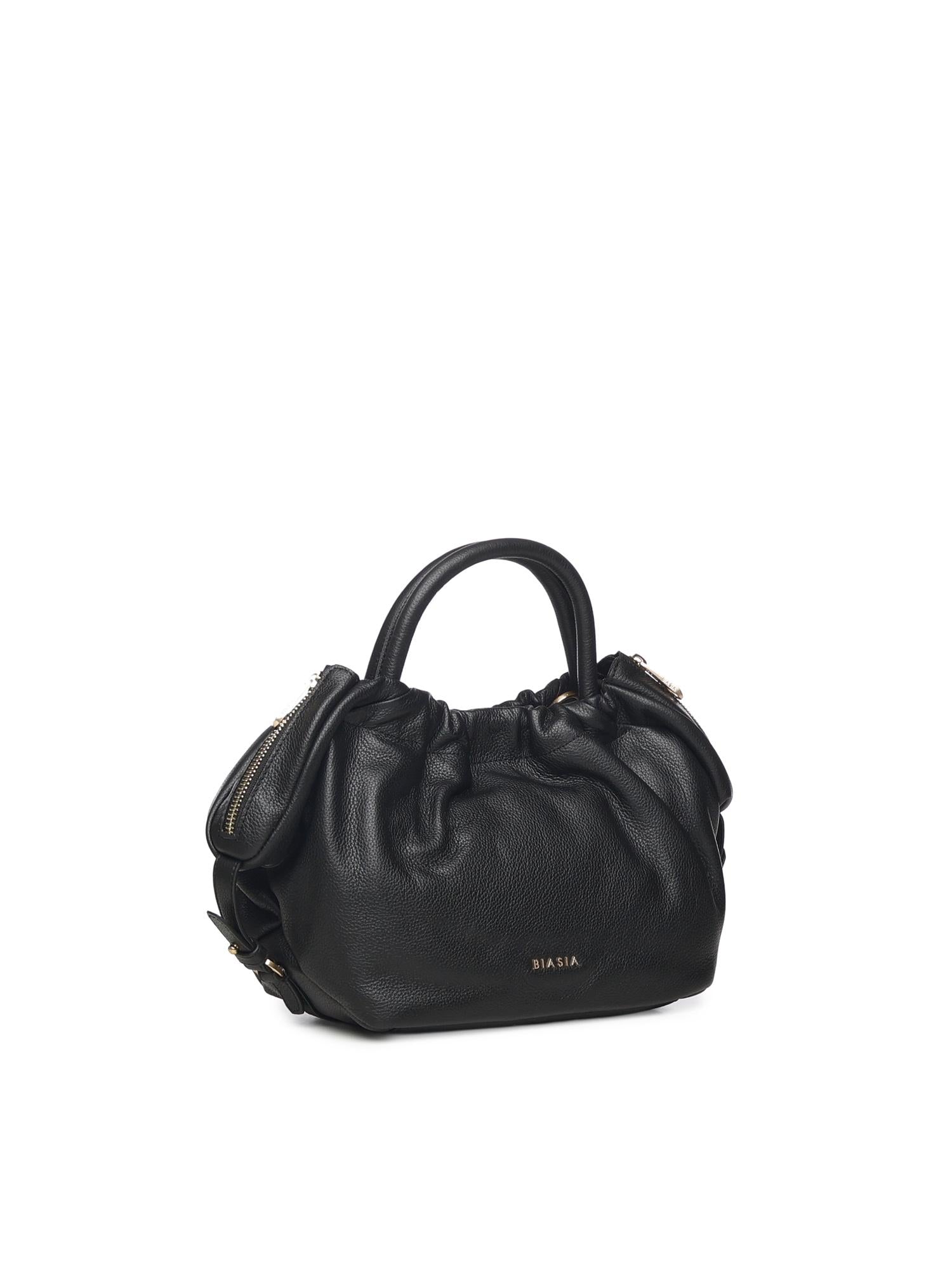Borsa in pelle con logo BIBP9E702 NERO BIASIA 