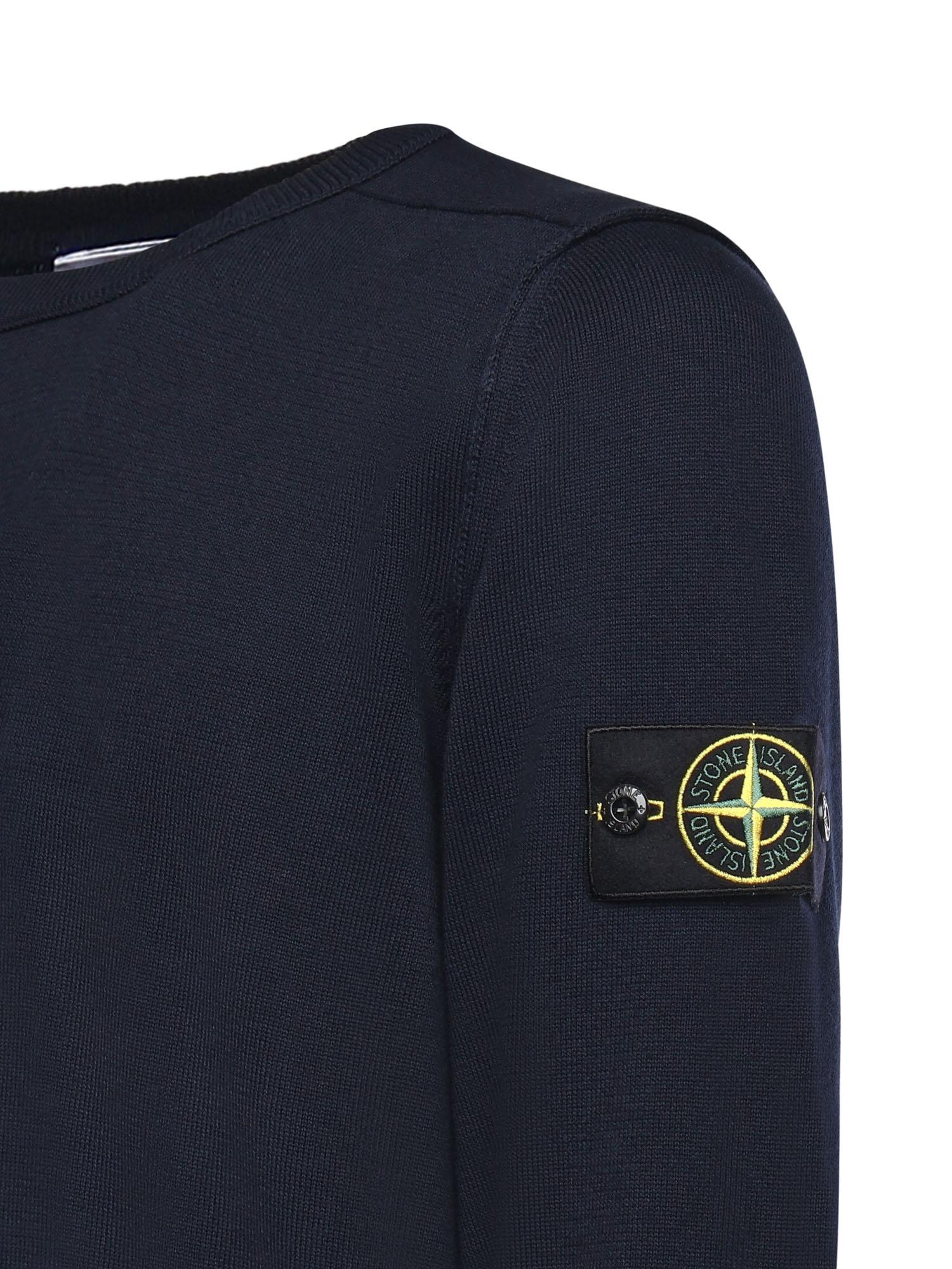Maglione in cotone con logo L1S155100053 S00B2V0020 STONE ISLAND 