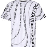 T-shirt in jersey di cotone con stampa 80GAH6R0 JS555L02 VERSACE JEANS COUTURE 