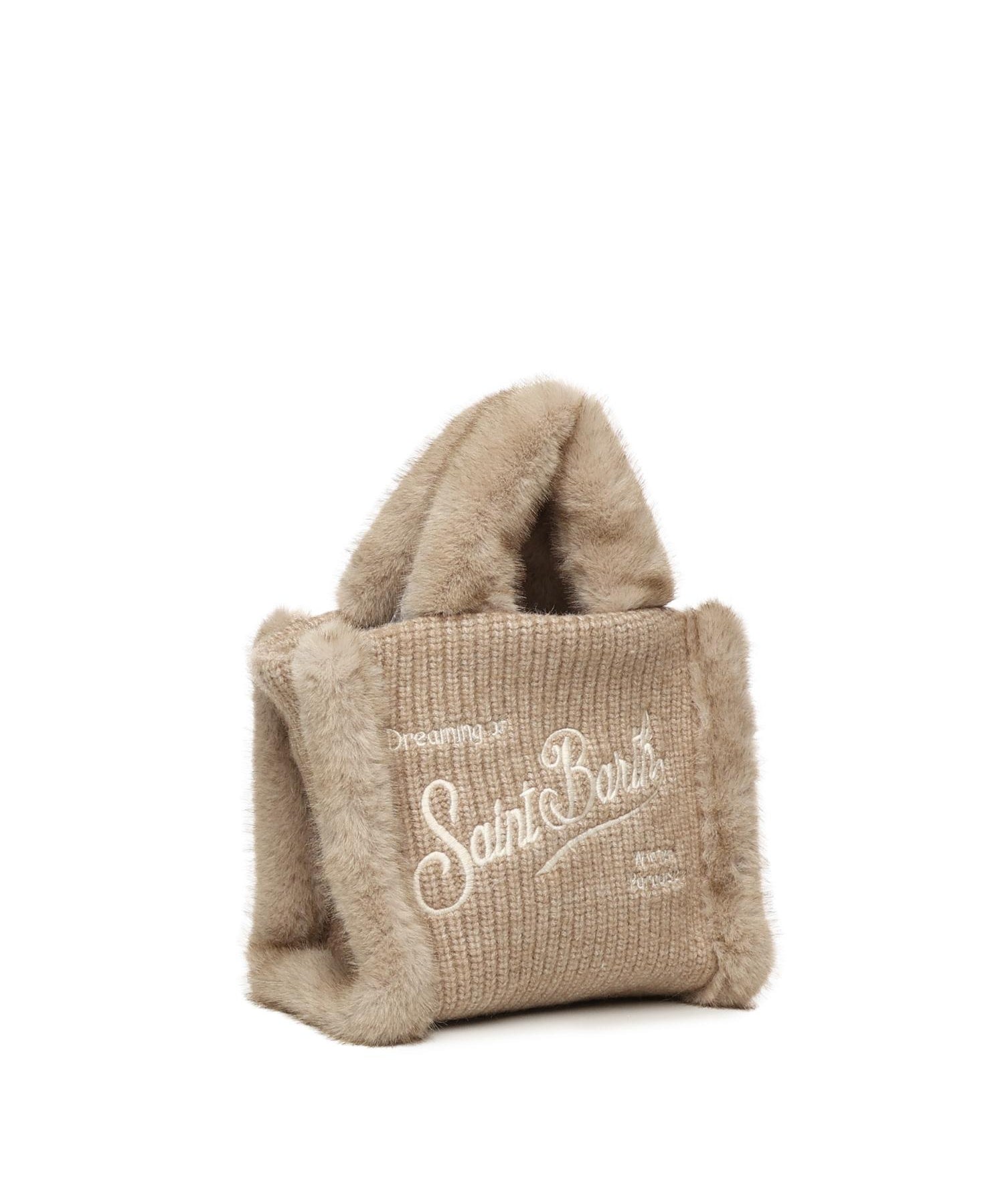 Mini bag Vanity shearling rib in misto lana VAMI022 00295I MC2 SAINT BARTH 