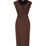 Abito midi a portafoglio con cintura 106565 A2W6L78 PINKO 