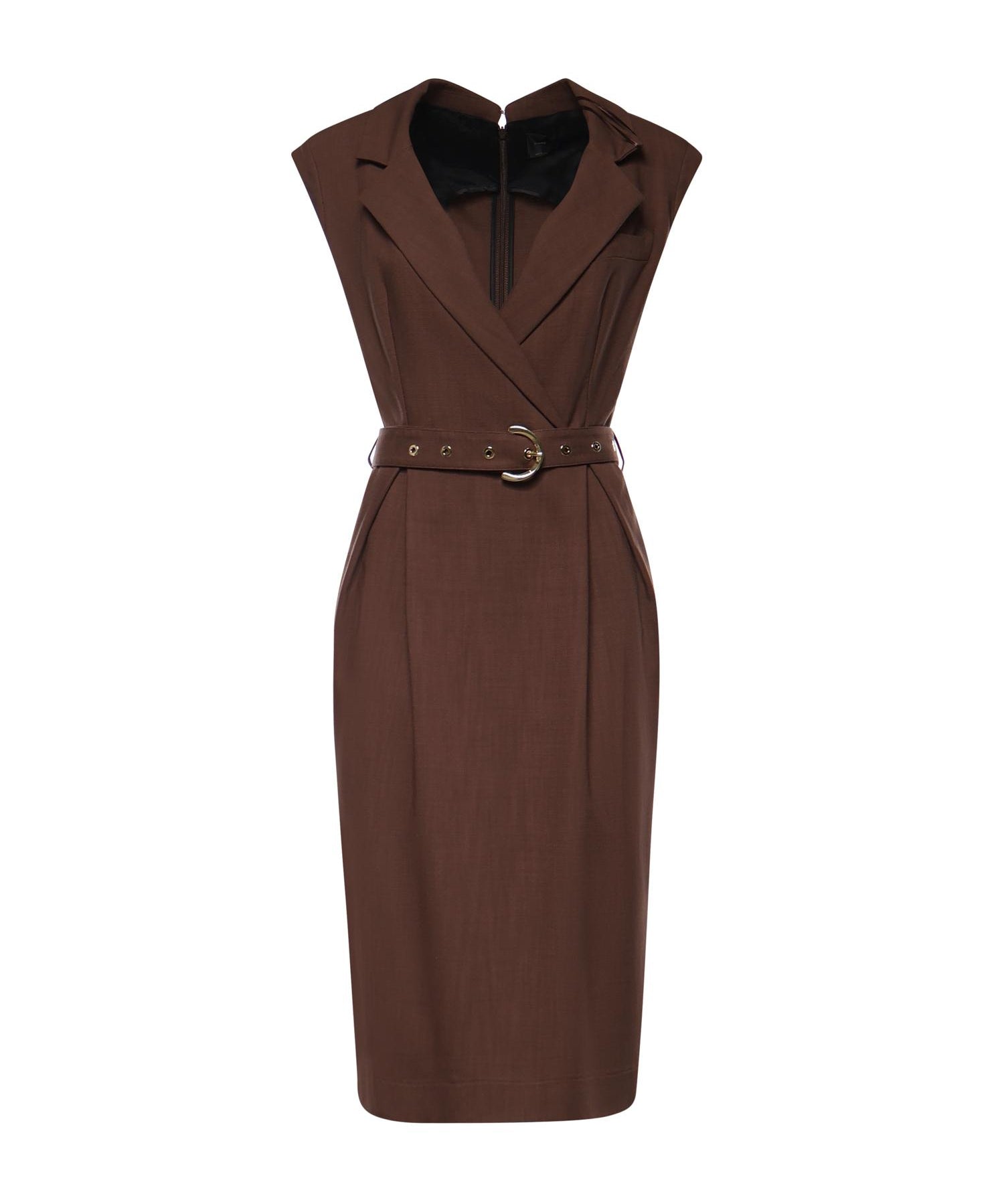 Abito midi a portafoglio con cintura 106565 A2W6L78 PINKO 