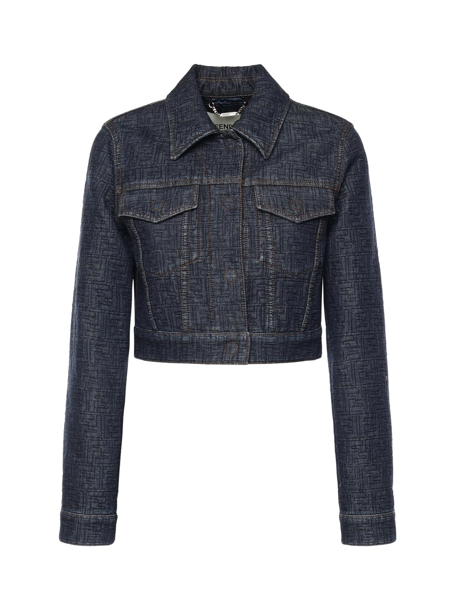 Giacca in denim FF jacquard FLF834 AW82F1UKI FENDI 