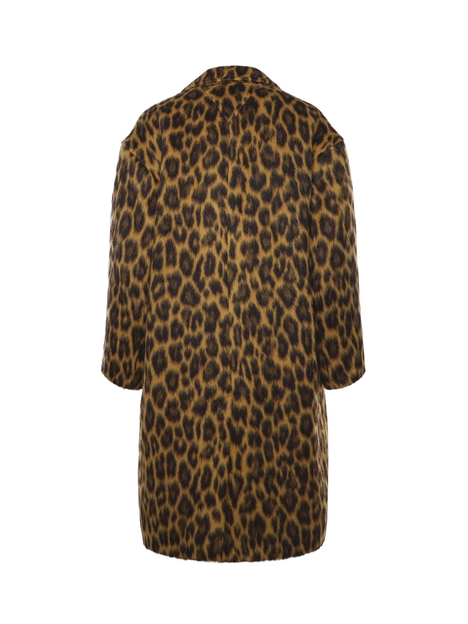 Cappotto animalier in alpaca e lana 845602 V4YP02712 BOTTEGA VENETA 