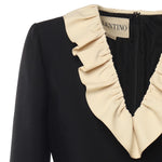 Abito corto in crepe couture con ruches 7B3VADY0 1CFTB1 VALENTINO GARAVANI 