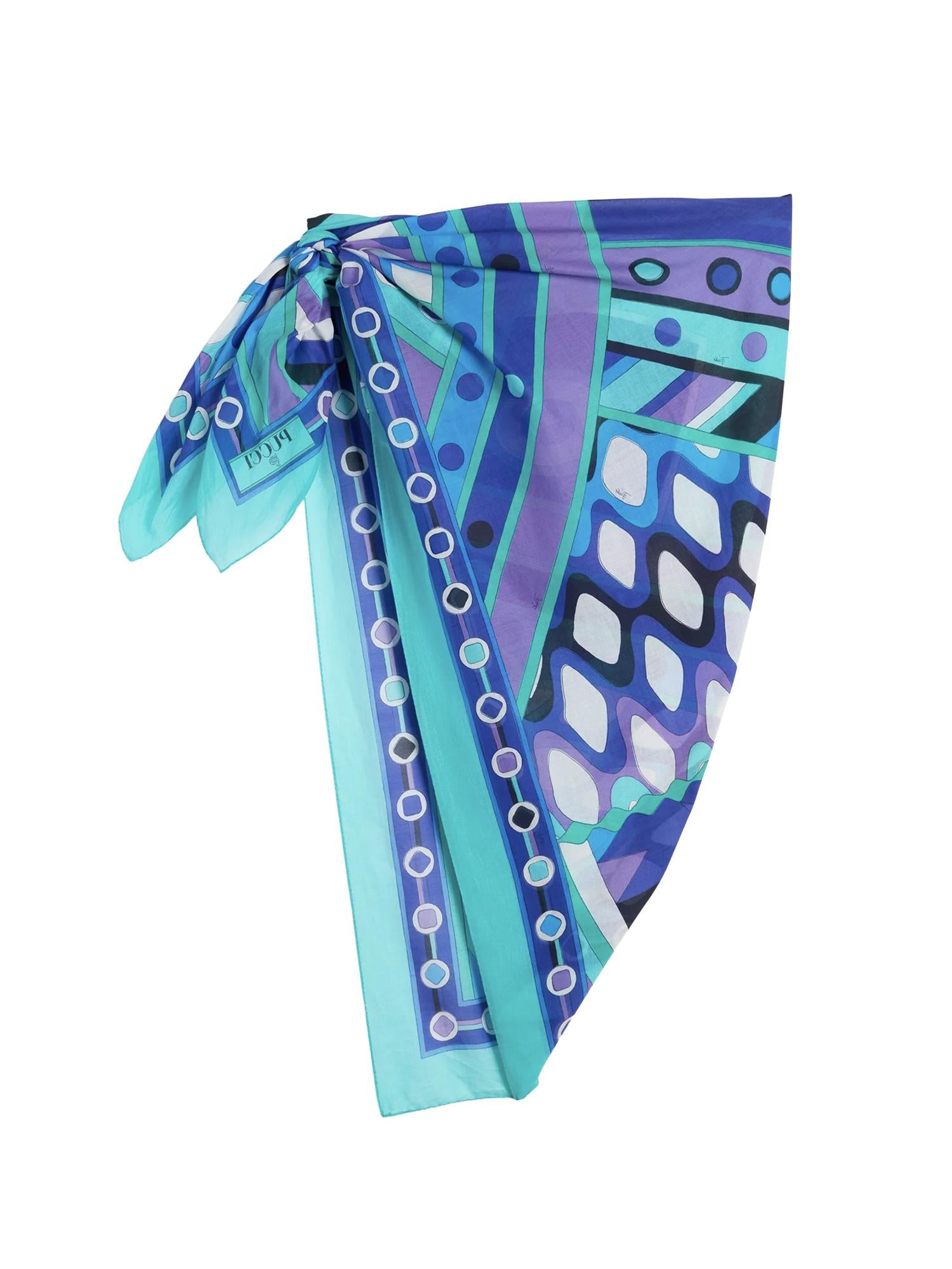 Pareo in cotone con stampa Vivara 6HPD15 6H975P70 PUCCI 