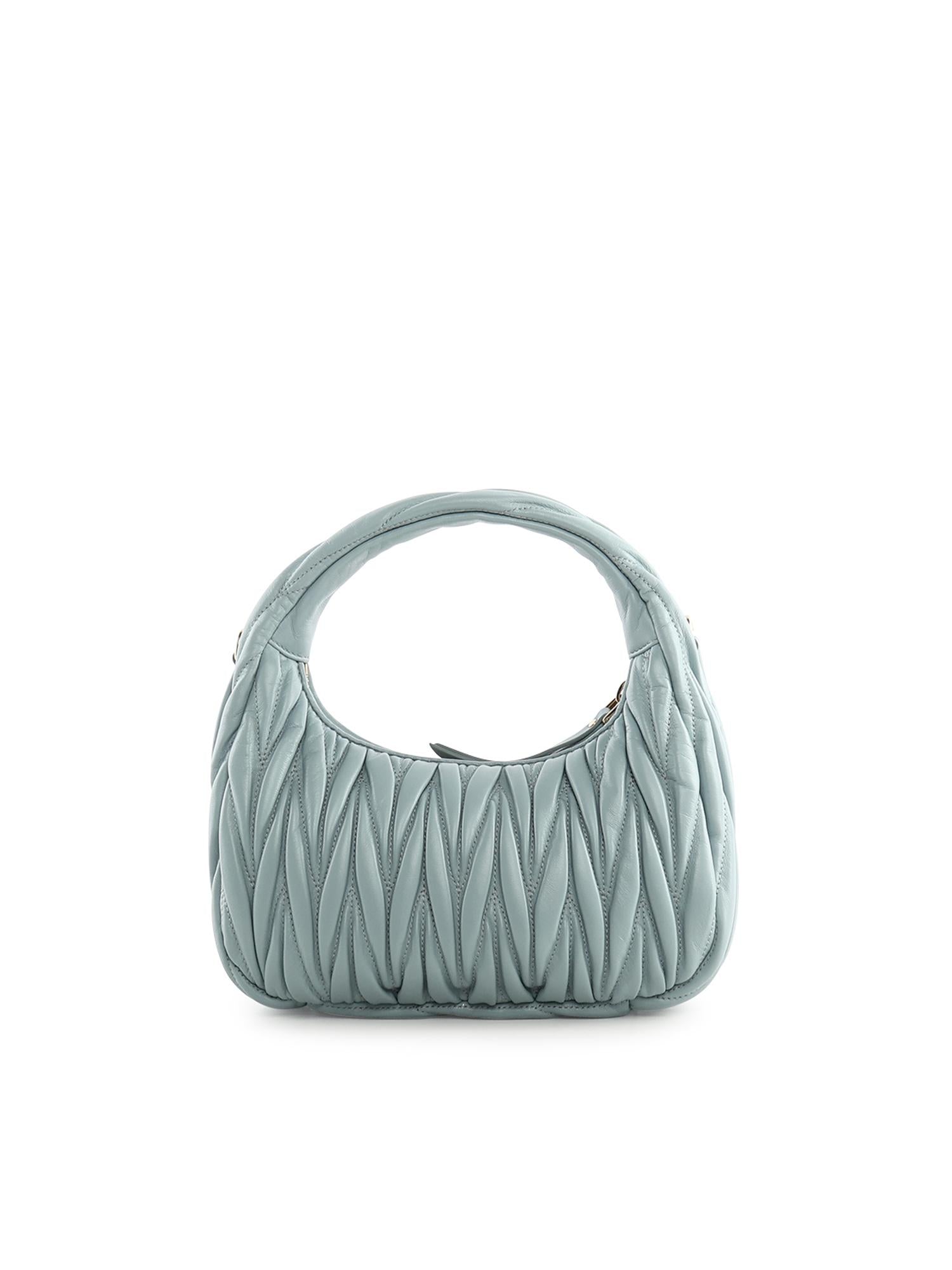 Borsa hobo Wander in nappa matelassé 5BC125 AN88F0035 MIU MIU 