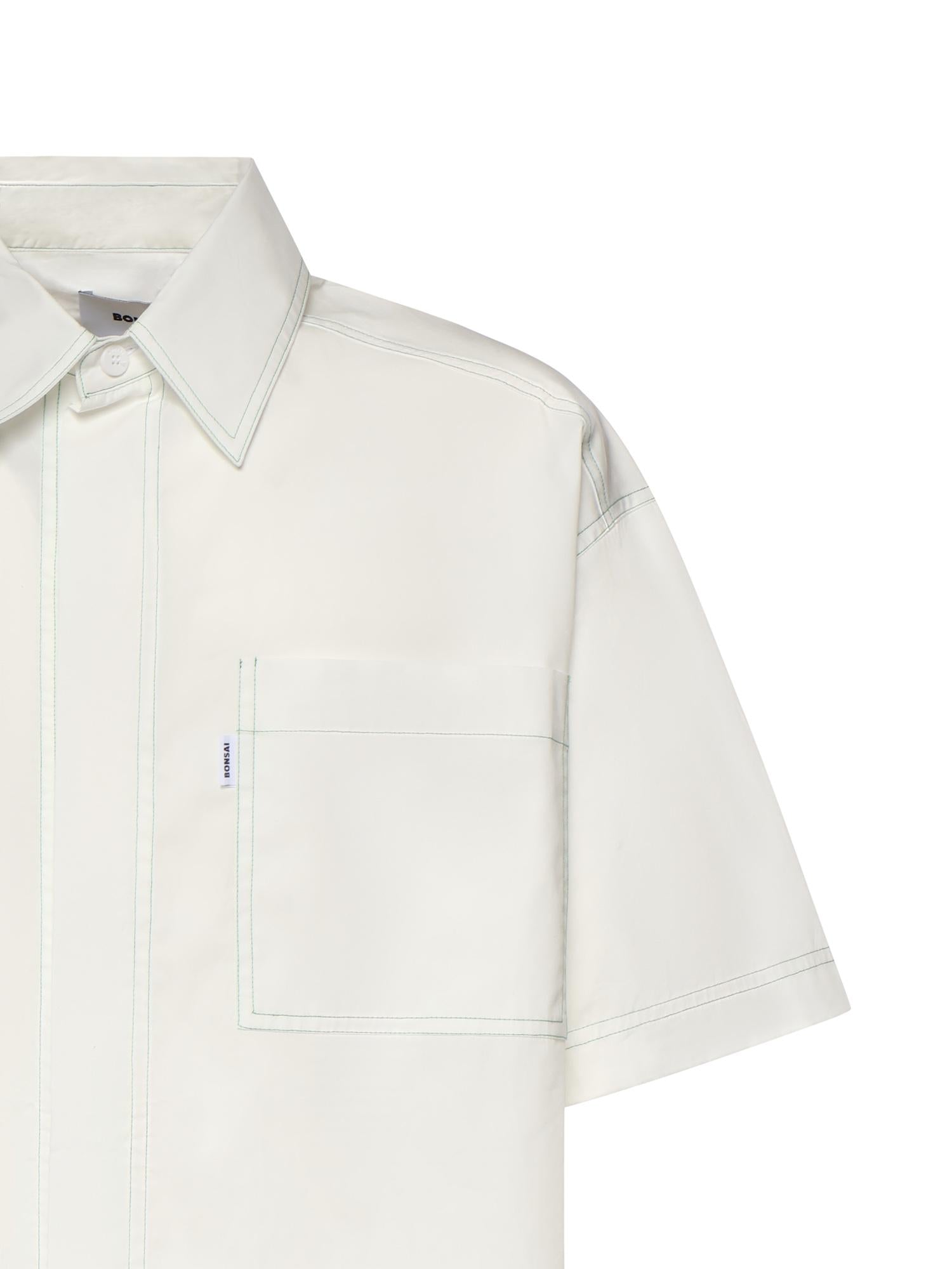 Camicia in cotone con stampa SH003005 LIGHT GREY BONSAI 