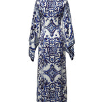 Abito lungo in charmeuse stampa maiolica F69D5T HPABOHA3TN DOLCE & GABBANA 