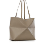 Borsa Tote Puzzle Fold media orizzontale in pelle di vitello A779PEWX04 5541 LOEWE 
