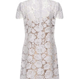 Mini abito in pizzo SS25049S LILAC SELF-PORTRAIT 