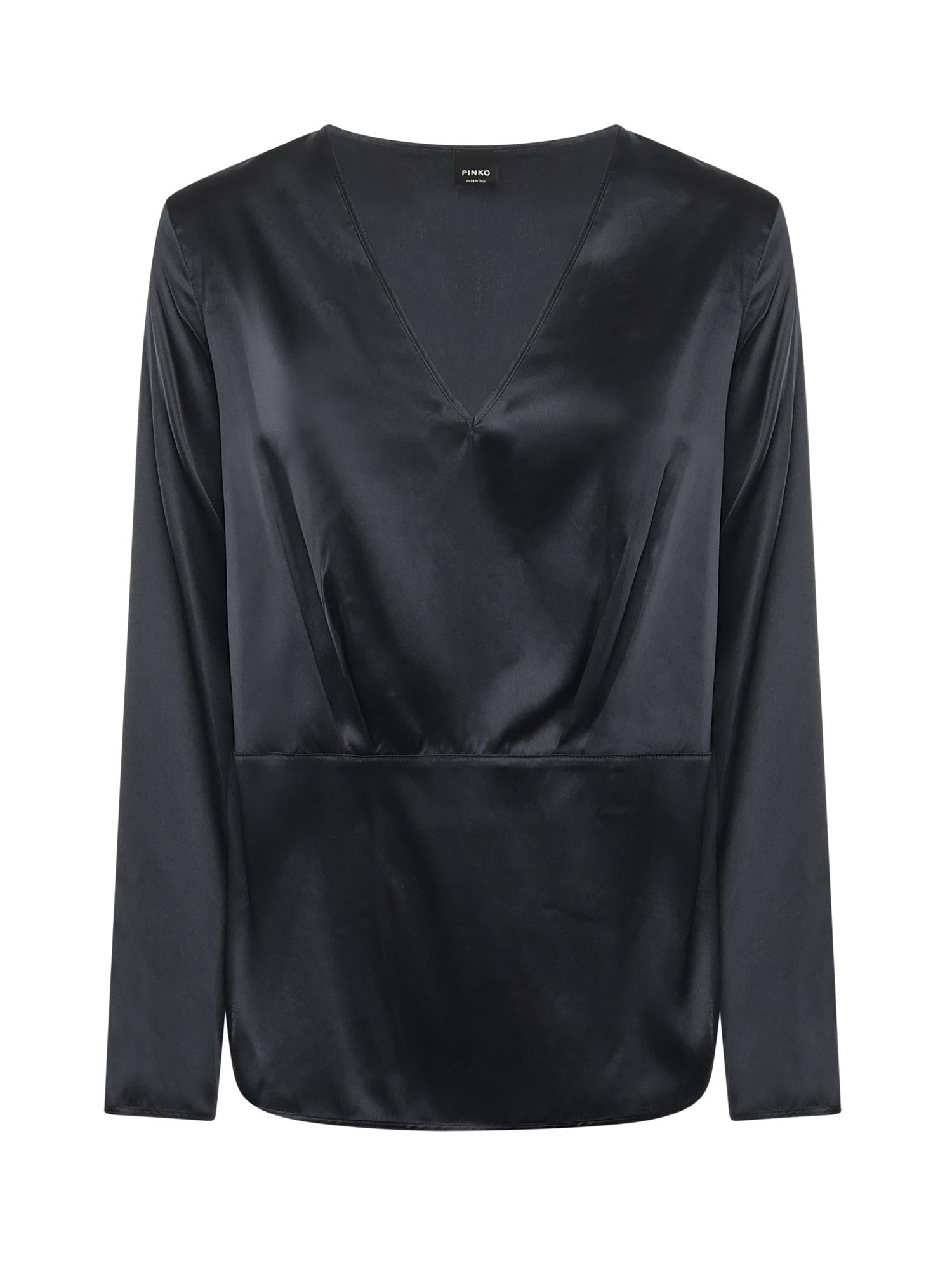 Blusa Frisella in satin 105699 A2JRGA3 PINKO 