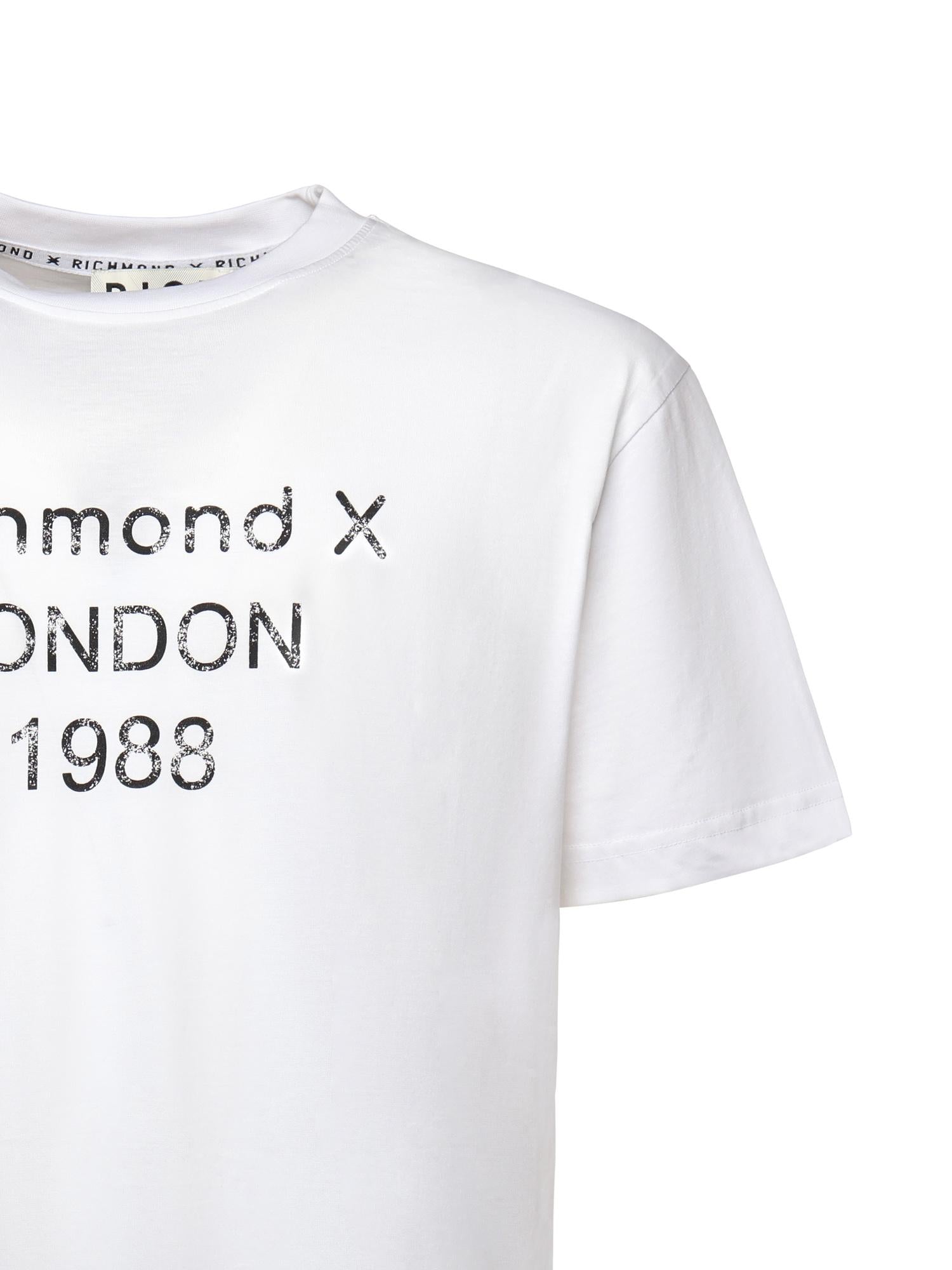 T-shirt con stampa in cotone<BR/> UMA25169TS WHITE RICHMOND X 