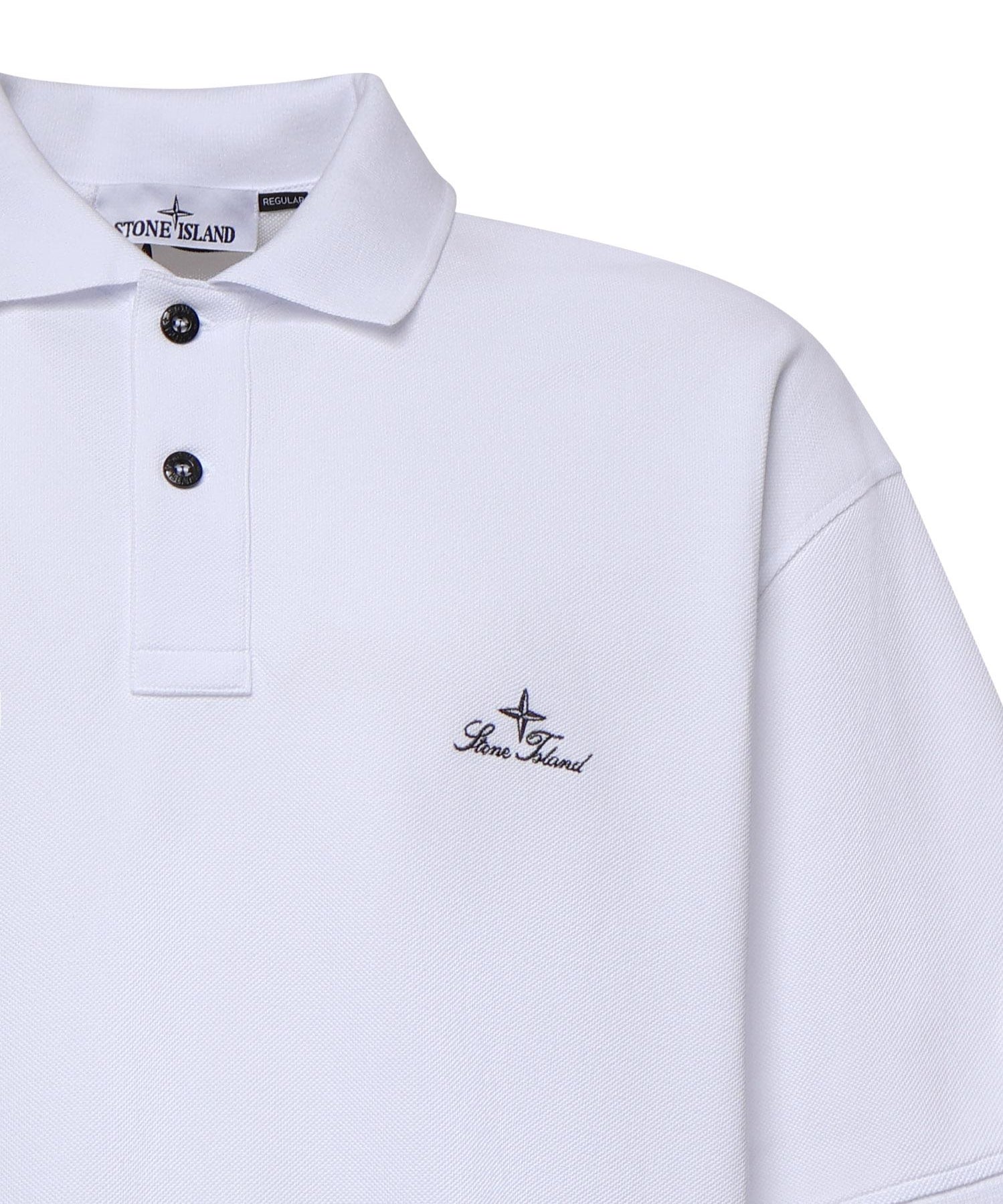 Polo con ricamo logo in piqué di cotone L1S152200001 S0039V0001 STONE ISLAND 