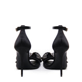 Sandalo in raso con ricamo strass CR1793 A9S438S488 DOLCE & GABBANA 