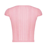 Maglia Tambora a costine<BR/> 104773 A1NDN50 PINKO 